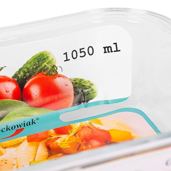 Set 6 steklenih posod za živila AMALFI