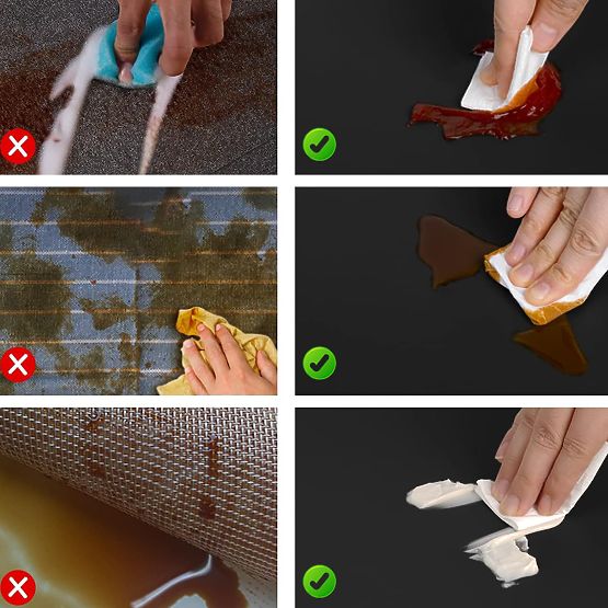 Set 8 podlog za mizo TRIVAL BLACK