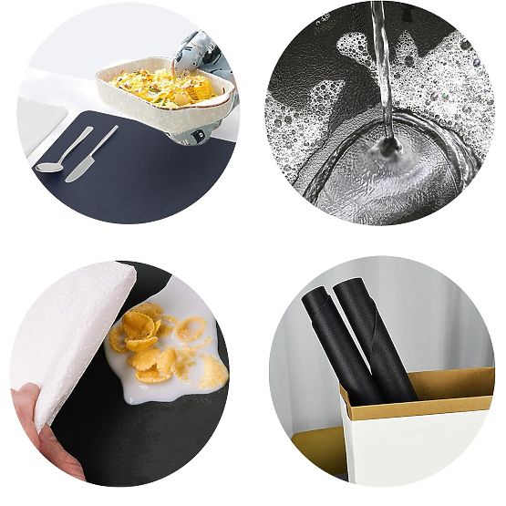 Set 8 podlog za mizo TRIVAL BLACK