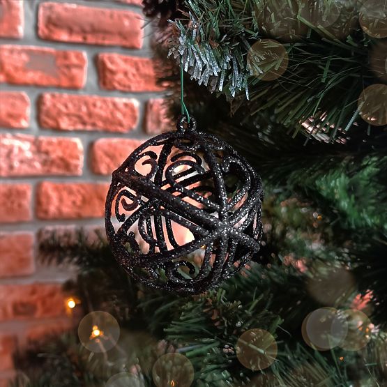 SET BOŽIČNIH KROGEL ČRNA 6 KOS KL-21X25