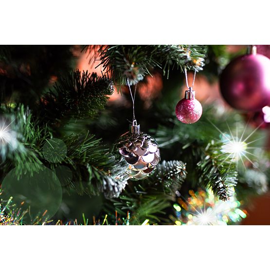 Set božičnih okraskov Lila/Rose 208 kos