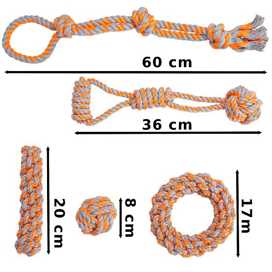 Set vlečnih igrač za pse SPANKY 5 kosov