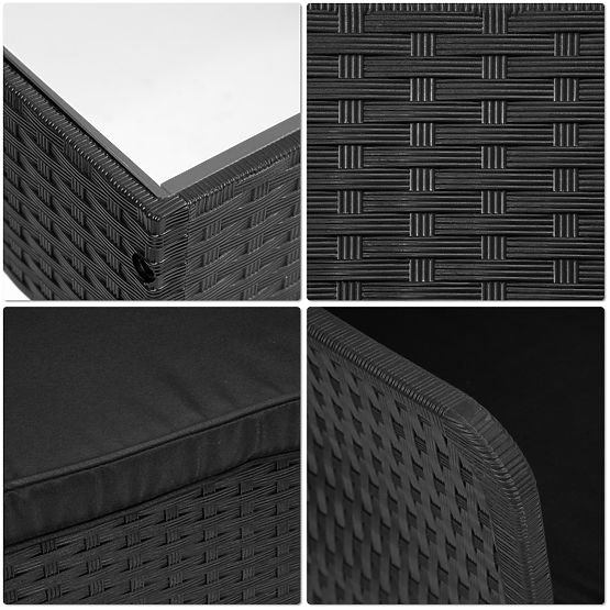 Set vrtnega pohištva CAMELIA črna črni vzglavniki