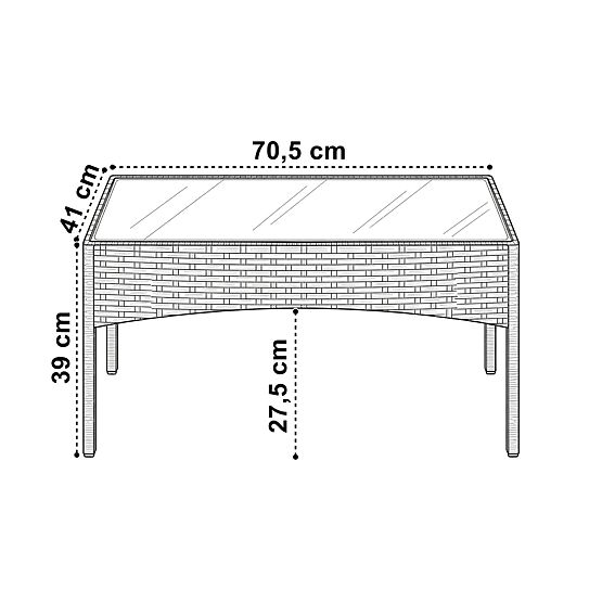 Set vrtnega pohištva CAMELIA črna črni vzglavniki