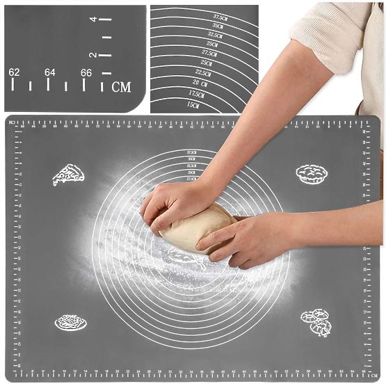 Silikonska delovna plošča SELMA grafitna 70x50 cm