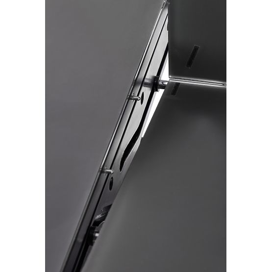 SILVESTRO raztegljiva miza plošča - temno siva, noga - črna