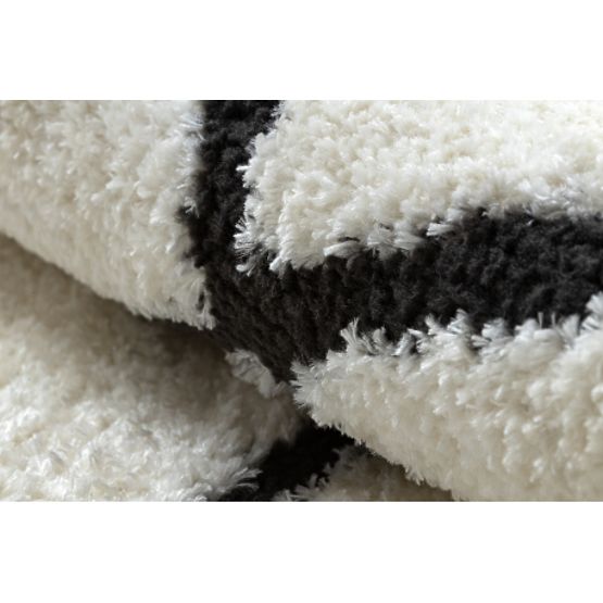 Sodoben tepih MODE 8377 abstrakcija kremna / črna