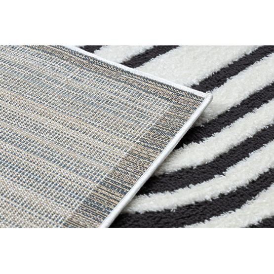 Sodoben tepih MODE 8597 geometrijski krem / črna