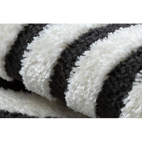 Sodoben tepih MODE 8597 geometrijski krem / črna