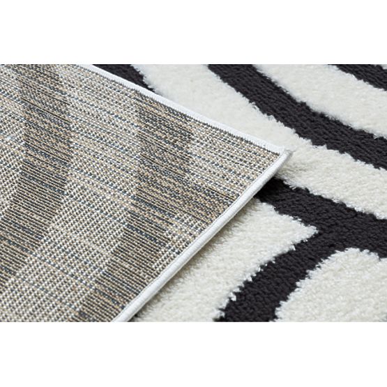 Sodoben tepih MODE 8629 školjke kremna / črna