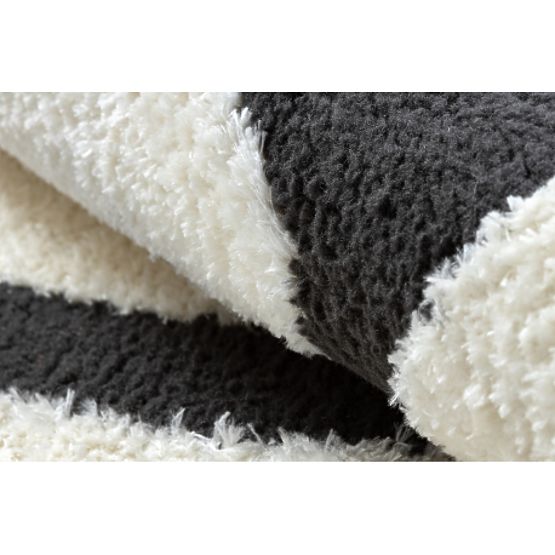 Sodoben tepih MODE 8631 geometrijska kremna / črna