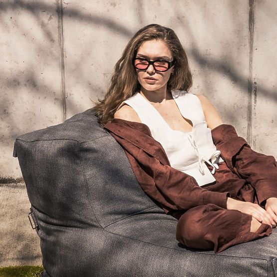 Sredinski modul za vrtni kot Vacuum s prevleko, siv