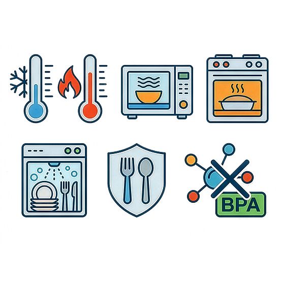 Steklene posode za živila CATONIA - komplet 12 kosov