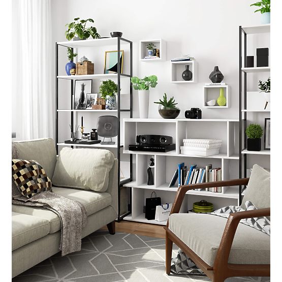 STENSKA POLICA K 25x25cm SET 3 KOSOV BELA