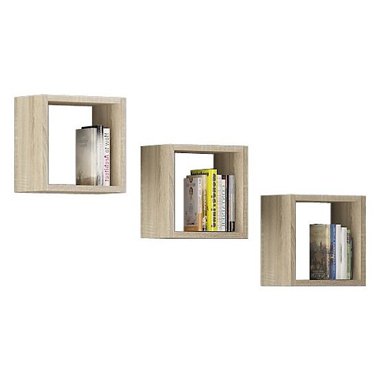 STENSKA POLICA K 25x25cm SET 3 KOSOV HRAST SONOMA