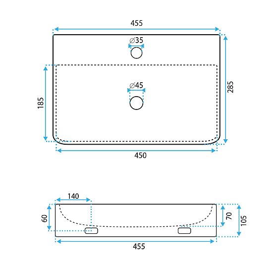 Stenska umivalniška posoda Rea Naomi
