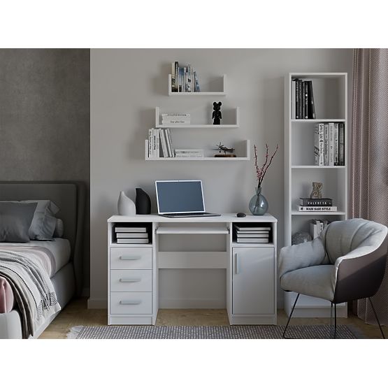 Stenska Viseča Polica MOBI 3P BELA