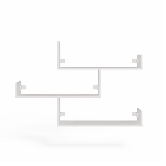 Stenske Police KOBI Za Dnevno Sobo BELA