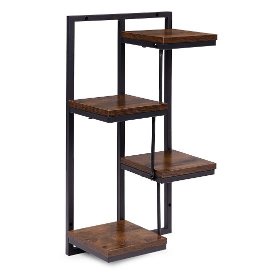 Stenski cvetlični stojalo polica za rože dekoracija 4 nivoji loft ModernHome