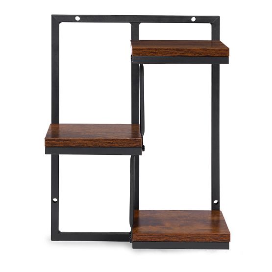 Stenski cvetlični stojalo viseča polica za rože dekoracija 3 nivoji loft ModernHome