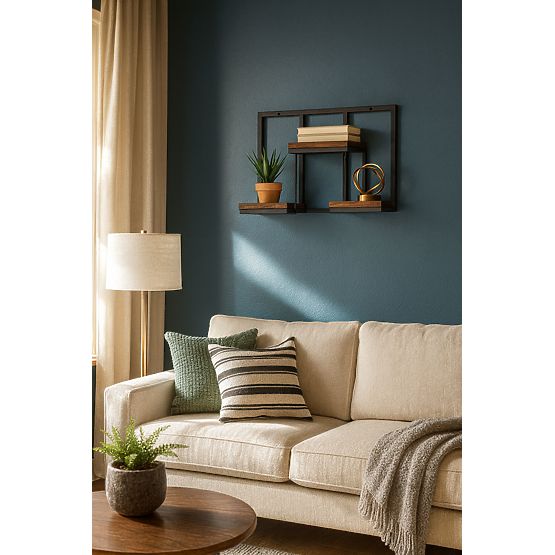 Stenski cvetlični stojalo viseča polica za rože dekoracija 3 nivoji loft ModernHome