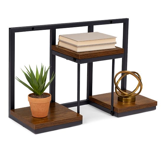 Stenski cvetlični stojalo viseča polica za rože dekoracija 3 nivoji loft ModernHome