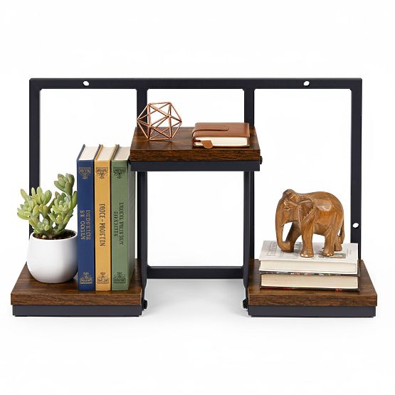 Stenski cvetlični stojalo viseča polica za rože dekoracija 3 nivoji loft ModernHome