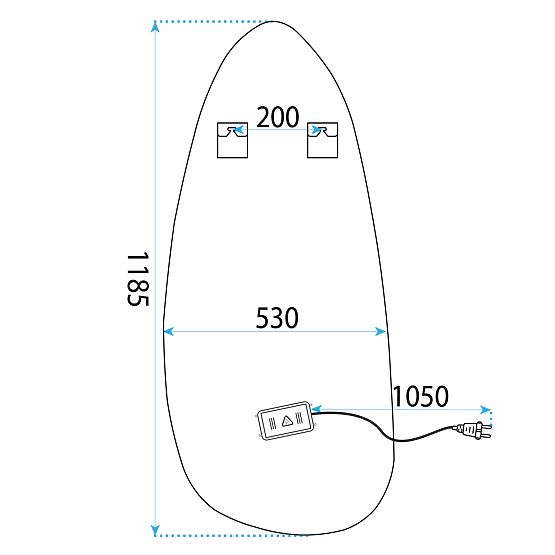 STENSKO LED OGLEDALO 120x55cm YH-3359