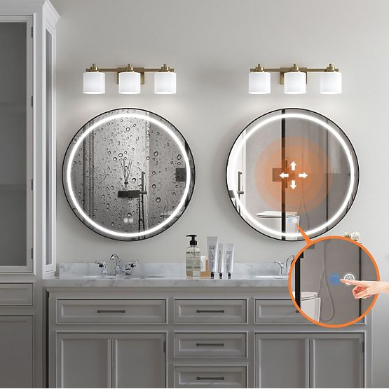 STENSKO LED OGLEDALO 50cm MMJ Črno