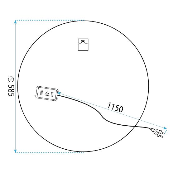 STENSKO LED OGLEDALO 60cm BAS