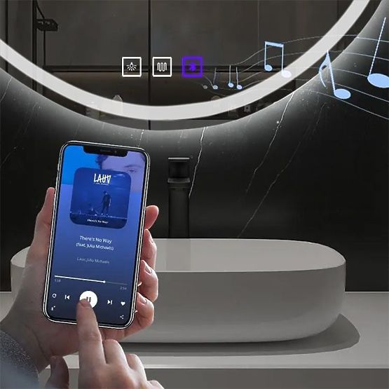 STENSKO LED OGLEDALO S FUNKCIJO BLUETOOTH 70x100cm FOG