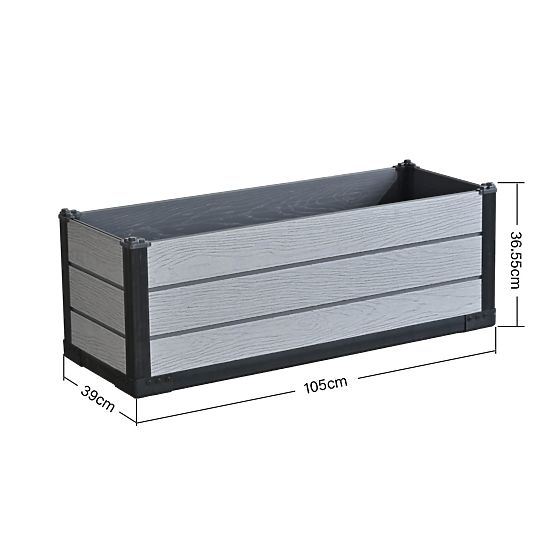 Stilski vrtni cvetlični lonec Ovitek za rože Pravokotni cvetlični lonec 105x39x36,55 cm