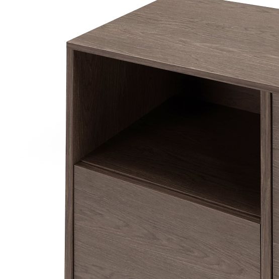 Štirivratna komoda Kanso, Hrast Baltic Storm