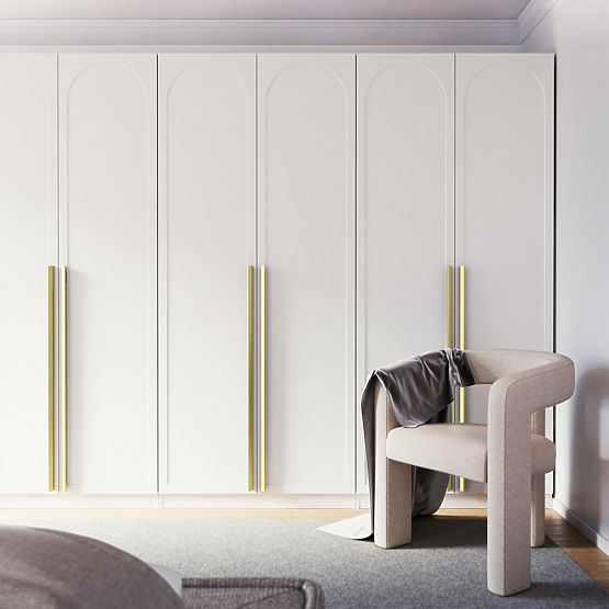 Štirivratna omara Neroli, lokasto polnilo, bela