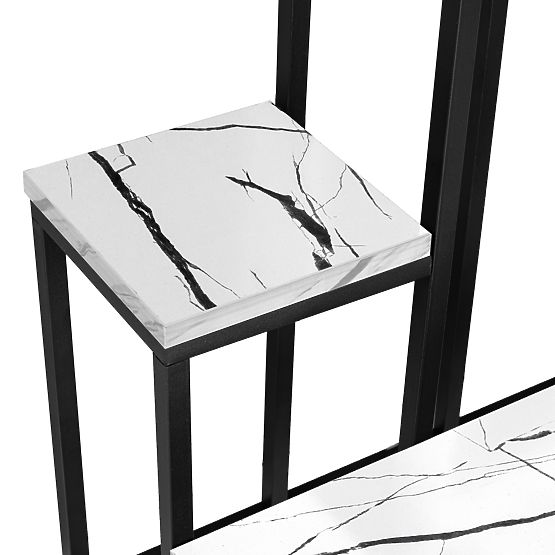 Stojalo za rože ANTIRES beli marmor kovinsko