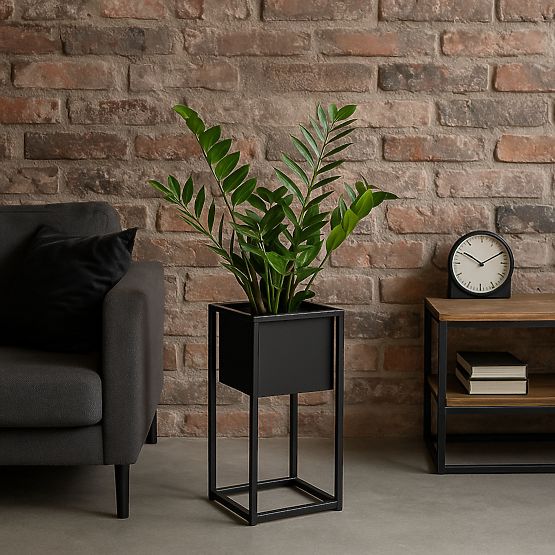 Stojalo za rože Concove loft 40 cm črno