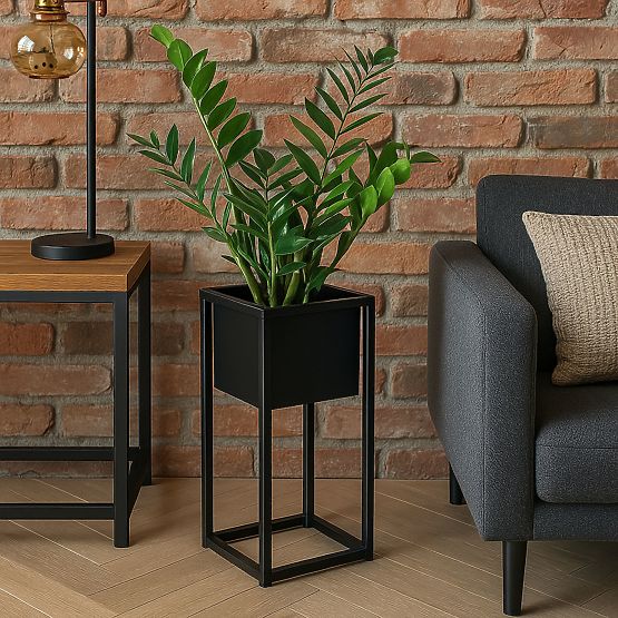 Stojalo za rože Concove loft 40 cm črno