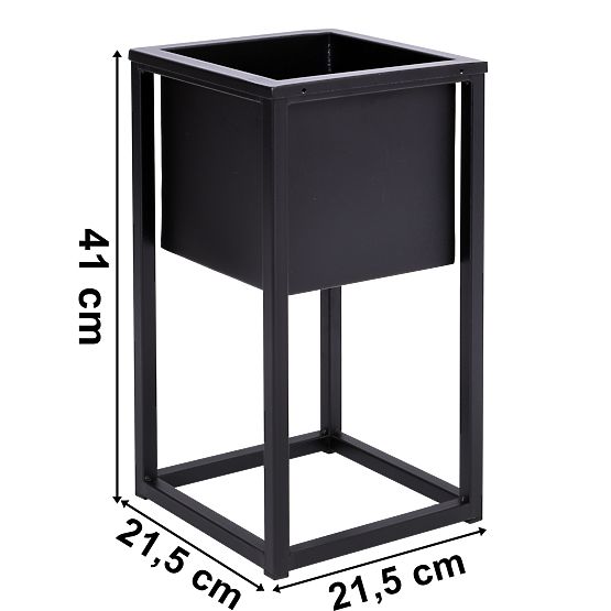 Stojalo za rože Concove loft 40 cm črno