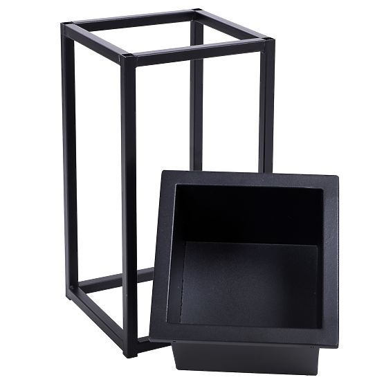 Stojalo za rože Concove loft 40 cm črno