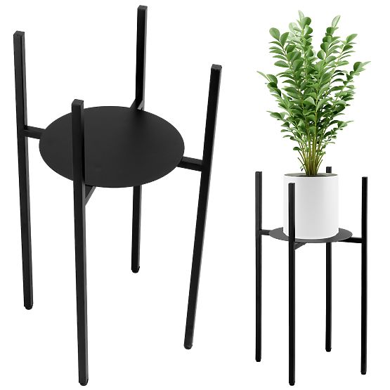Stojalo za rože loft Torre 60 cm črno