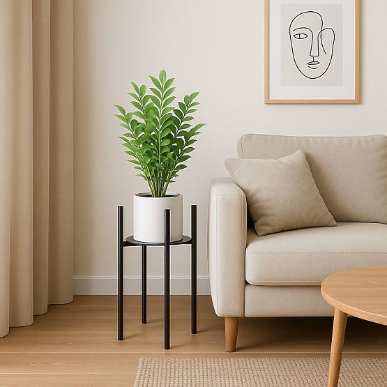 Stojalo za rože loft Torre 60 cm črno