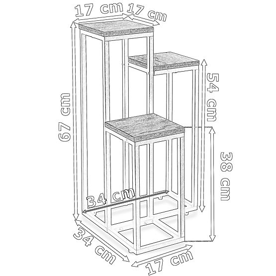 Stojalo za rože Munir beli marmor