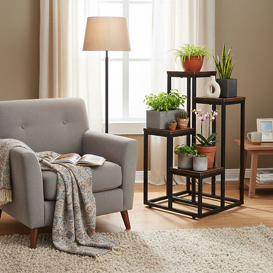 Stojalo za rože okrasje 4 police loft ModernHome