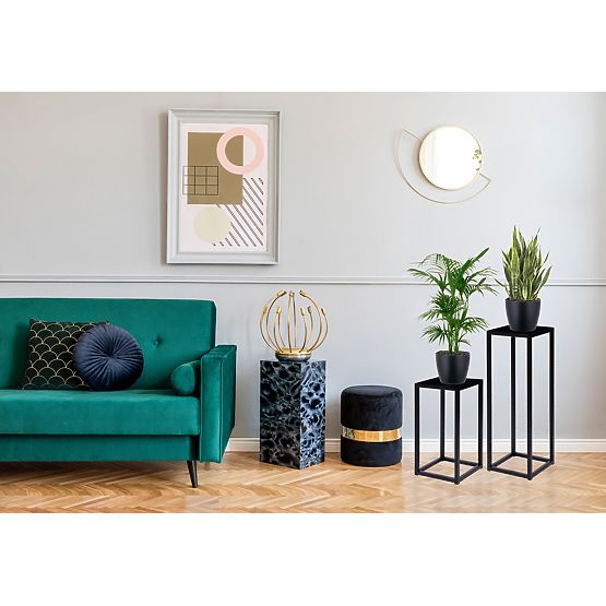 Stojalo za rože Piatto loft 60 cm črno
