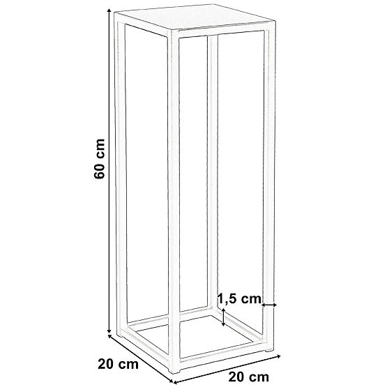 Stojalo za rože Piatto loft 60 cm črno