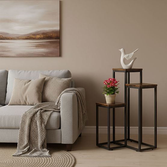 Stojalo za rože s 3 policami loft ModernHome