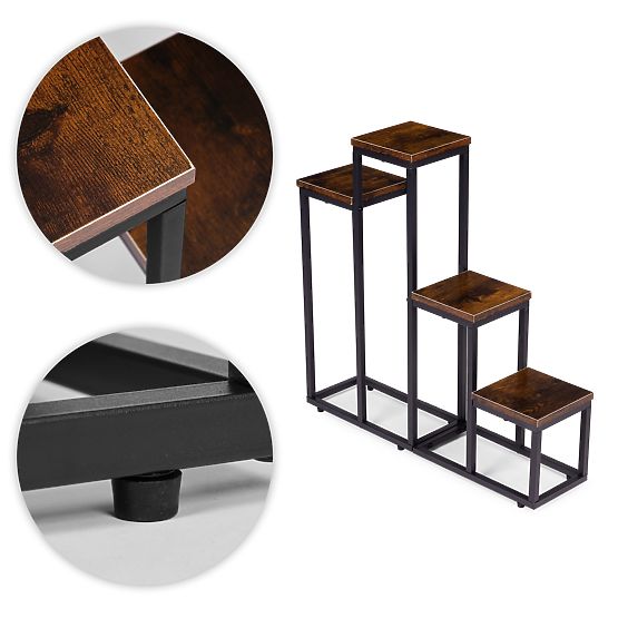 Stojalo za rože s 4 policami loft ModernHome