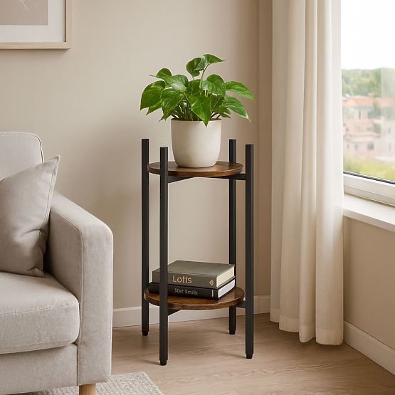 Stoječe stojalo za rože dekoracija 2 nivoja loft ModernHome