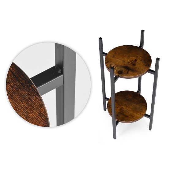 Stoječe stojalo za rože dekoracija 2 nivoja loft ModernHome