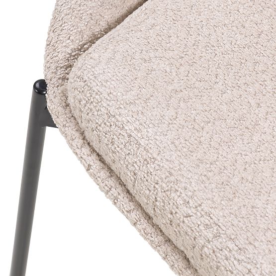 Stol s odprtino v naslonjalu Luigi bež/črne noge